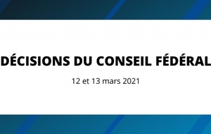 [FFTT] Décisions du Conseil Fédéral