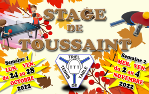 Stage de Toussaint 2022