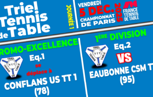 Programme 1ère Journée - Championnat de Paris
