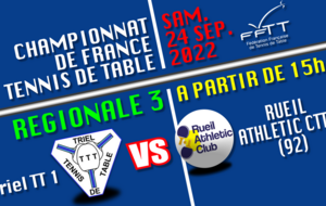 [R3] Triel TT 1 vs Rueil Athletic CTT 5