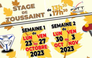 [Stage] Stage de Toussaint - Semaine 2