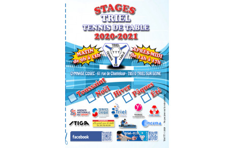 Programme des Stages - Saison 2020/2021