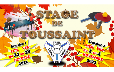 Stage de Toussaint 2022