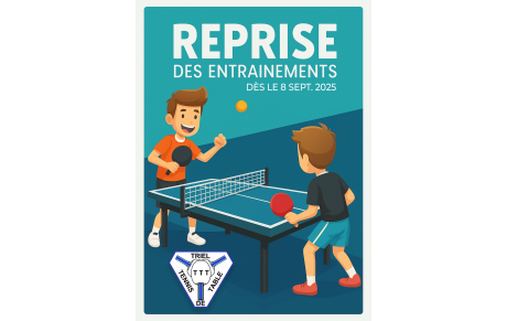 Reprise des entraînements le 8 SEPT. 2025