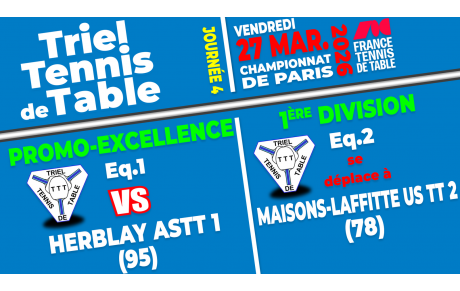 Résultats 4e Journée - Championnat de Paris