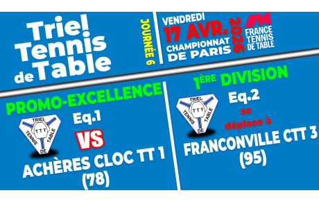 Programme 6e Journée - Championnat de Paris