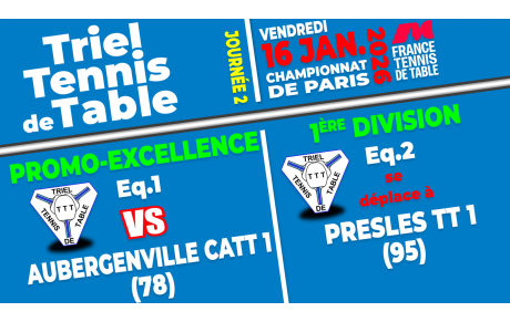 Résultats 2e Journée - Championnat de Paris