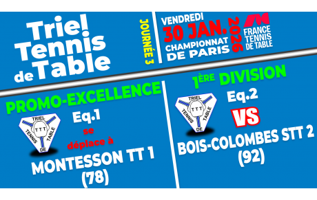 Résultats 3e Journée - Championnat de Paris