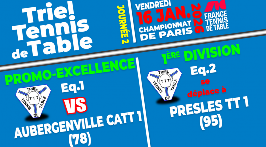 Résultats 2e Journée - Championnat de Paris